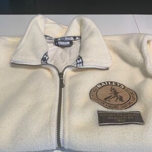 Cream Adult Fleece Vest - Vintage